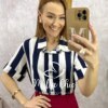Milla Chic - millachic com br camisa pietra em listras amarela copia 2 Camisa Pietra em Listras - Azul Marinho - Milla Chic
