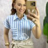 Camisa Romana Listra - Azul Celeste - Milla Chic