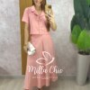Conjunto Damares em Alfaiataria Marrant - Rosa - Milla Chic