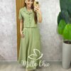 Conjunto Damares em Alfaiataria Marrant - Pistache - Milla Chic
