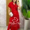 Conjunto Graziela em Alfaiataria Marrant - Tomate - Milla Chic