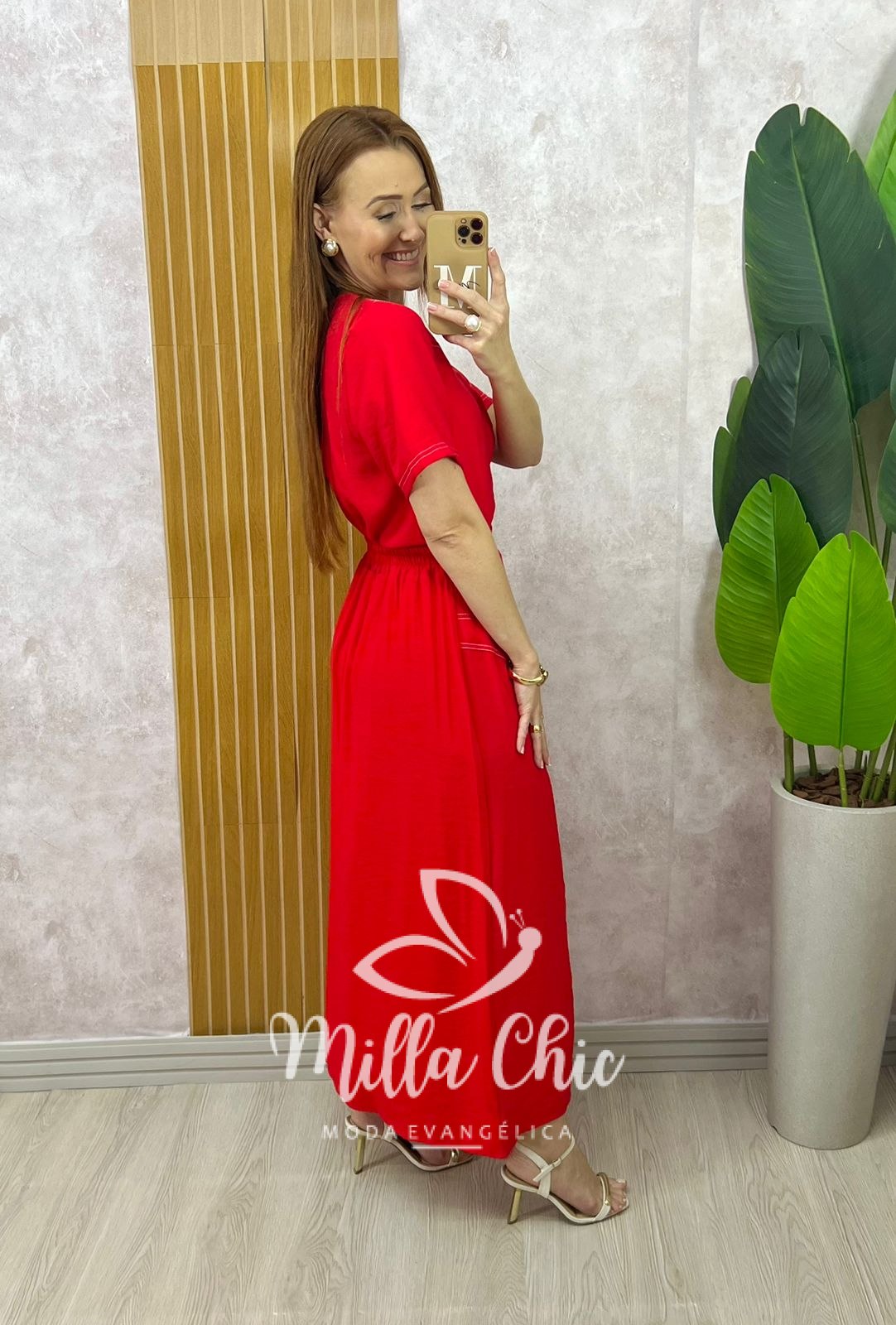 Milla Chic - millachic com br conjunto maite em alfaiataria marrant vermelho 2 Conjunto Maitê em Alfaiataria Marrant - Vermelho - Milla Chic