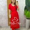 Conjunto Maitê em Alfaiataria Marrant - Vermelho - Milla Chic