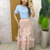 Milla Chic - millachic com br saia cibele em rayon castanho copia 3 Saia Cibele em Rayon - Rosa Pó - Milla Chic