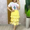 Milla Chic - millachic com br saia isa em camadas amarela Saia Isa Em Camadas - Amarela - Milla Chic
