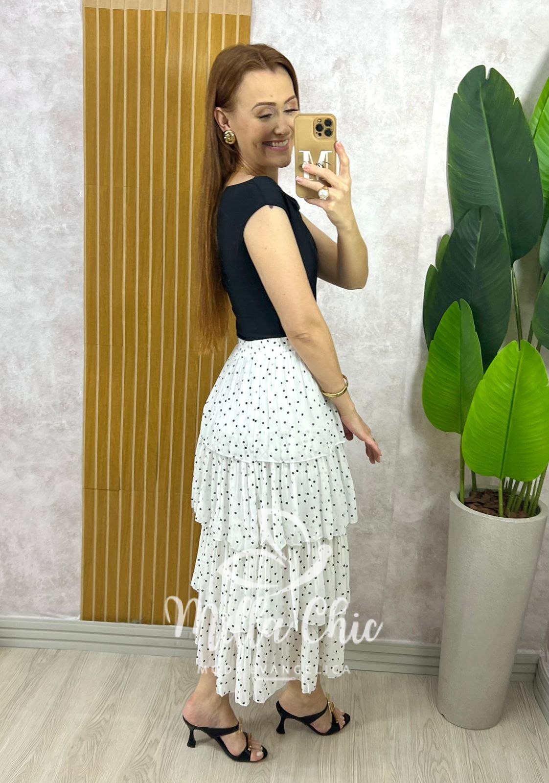 Milla Chic - millachic com br saia samanta em chiffon camadas branca 11 Saia Samanta em Chiffon Camadas - Branca - Milla Chic