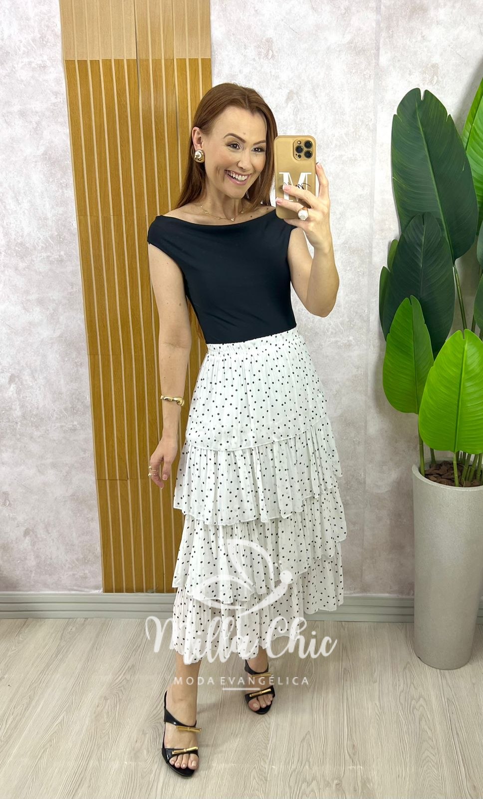 Milla Chic - millachic com br saia samanta em chiffon camadas branca 13 Saia Samanta em Chiffon Camadas - Branca - Milla Chic