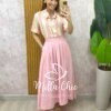 Milla Chic - millachic com br saia silvia em alfaiataria marrant rosa 3 Saia Silvia em Alfaiataria Marrant - Rosa - Milla Chic