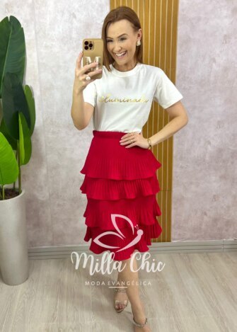 T-shirt Iluminada- Branca - Milla Chic