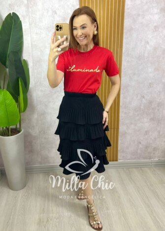 T-shirt Iluminada- Vermelha - Milla Chic