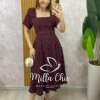 Vestido Agnes em Póa - Marsala - Milla Chic