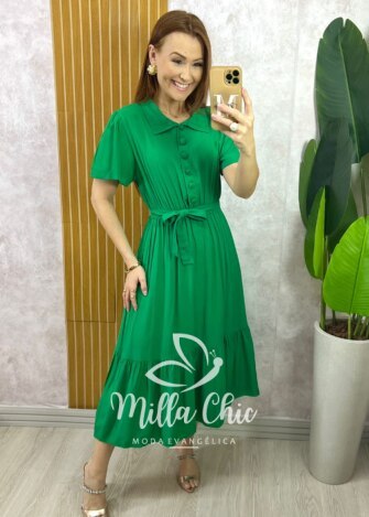 Milla Chic - millachic com br vestido anelise em viscolinho amarelo copia 2 Vestido Anelise Em Viscolinho - Verde - Milla Chic