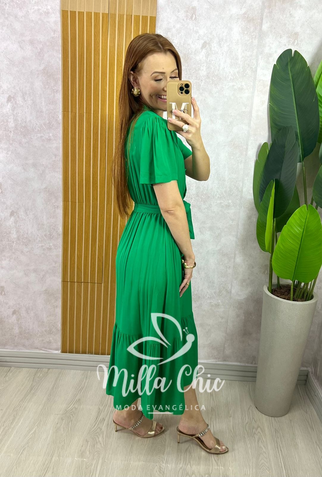 Milla Chic - millachic com br vestido anelise em viscolinho amarelo copia 3 Vestido Anelise Em Viscolinho - Verde - Milla Chic