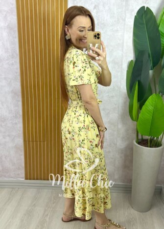 Milla Chic - millachic com br vestido anelise em viscolinho rosa copia 1 Vestido Anelise Em Viscolinho - Amarelo - Milla Chic