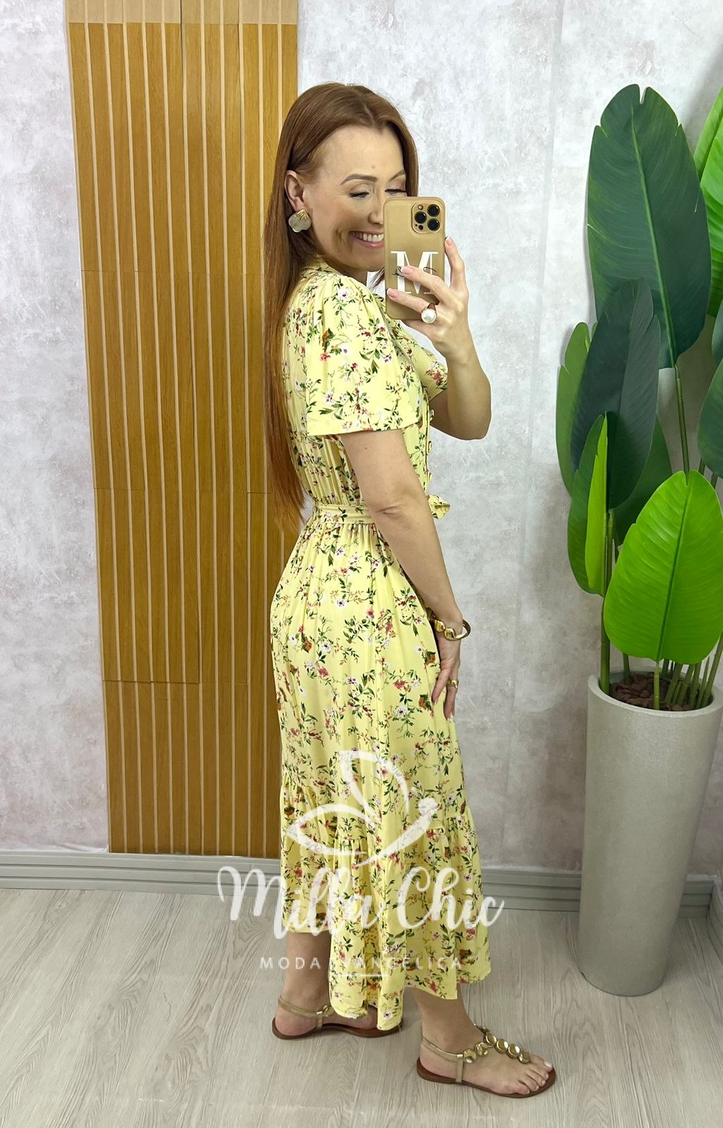 Milla Chic - millachic com br vestido anelise em viscolinho rosa copia 1 Vestido Anelise Em Viscolinho - Amarelo - Milla Chic