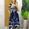 Milla Chic - millachic com br vestido armenia em viscosarja azul marinho 4 Vestido Armênia em Viscosarja - Azul Marinho - Milla Chic