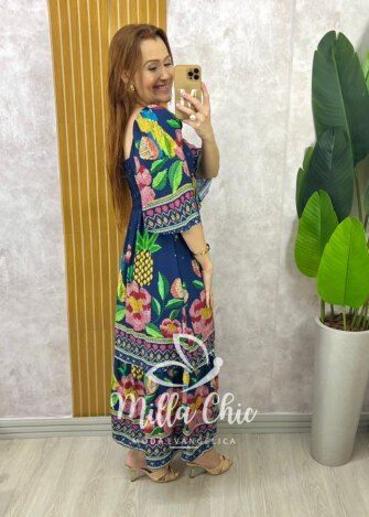 Milla Chic - millachic com br vestido catarina em viscosarja menta copia 1 Vestido Catarina Em Viscosarja - Azul Oceano - Milla Chic