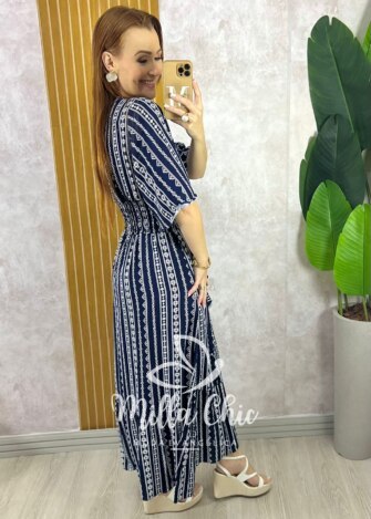 Vestido Chiara Longo - Azul - Milla Chic