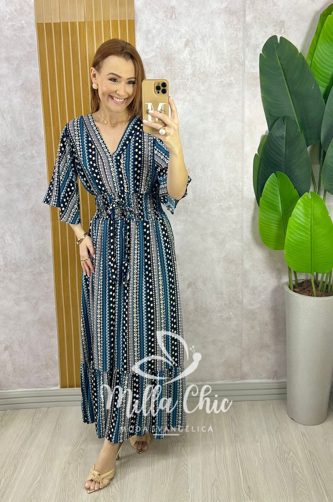 Milla Chic - millachic com br vestido chiara longo azul acquamarine 2 Vestido Chiara Longo - Azul Acquamarine - Milla Chic