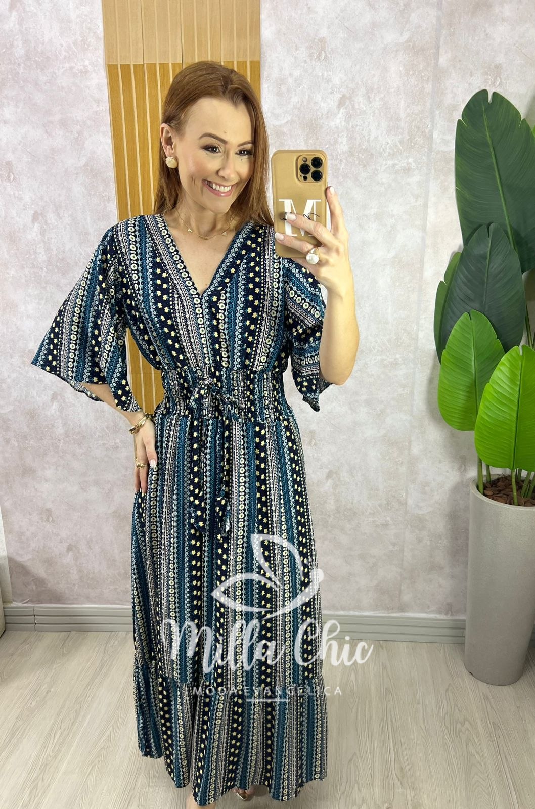 Milla Chic - millachic com br vestido chiara longo azul acquamarine 4 Vestido Chiara Longo - Azul Acquamarine - Milla Chic