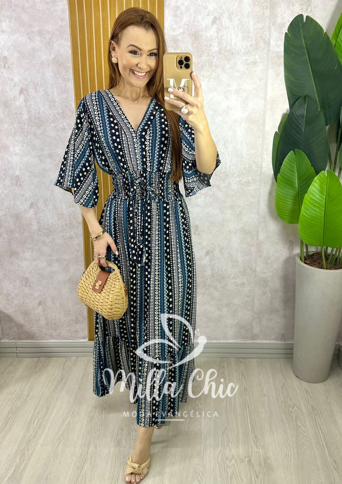 Milla Chic - millachic com br vestido chiara longo azul acquamarine 5 Vestido Chiara Longo - Azul Acquamarine - Milla Chic