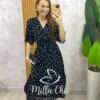 Milla Chic - millachic com br vestido chiara longo em poa azul 5 Vestido Chiara Longo em Poá - Azul - Milla Chic