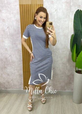 Vestido Consuelo - Azul Marinho - Milla Chic