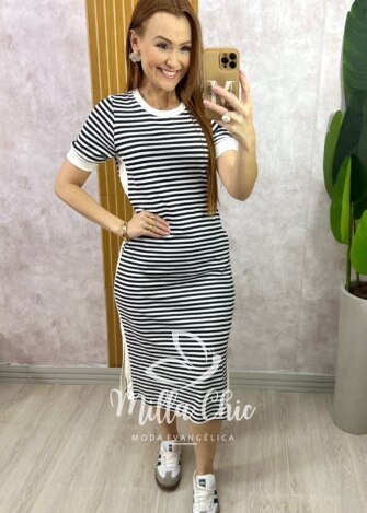 Vestido Consuelo - P&B - Milla Chic