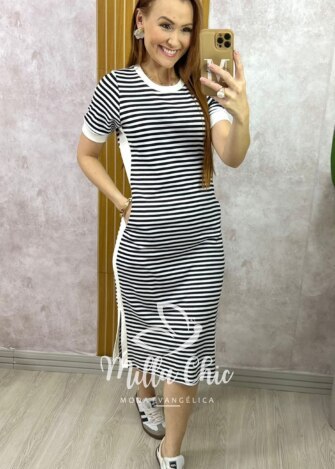 Vestido Consuelo - P&B - Milla Chic