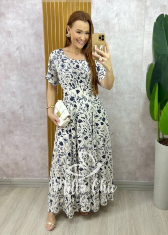 Vestido Esmeralda - Azul Marinho - Milla Chic