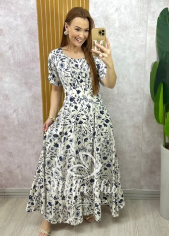 Vestido Esmeralda - Azul Marinho - Milla Chic