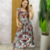 Vestido Francine em Crepinho - Estampa Pesley - Milla Chic