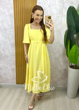 Vestido Gaby em Rayon Devorê - Vermelho - Milla Chic