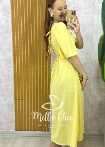Vestido Gaby em Rayon Devorê - Vermelho - Milla Chic