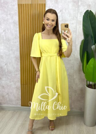 Vestido Gaby em Rayon Devorê - Vermelho - Milla Chic