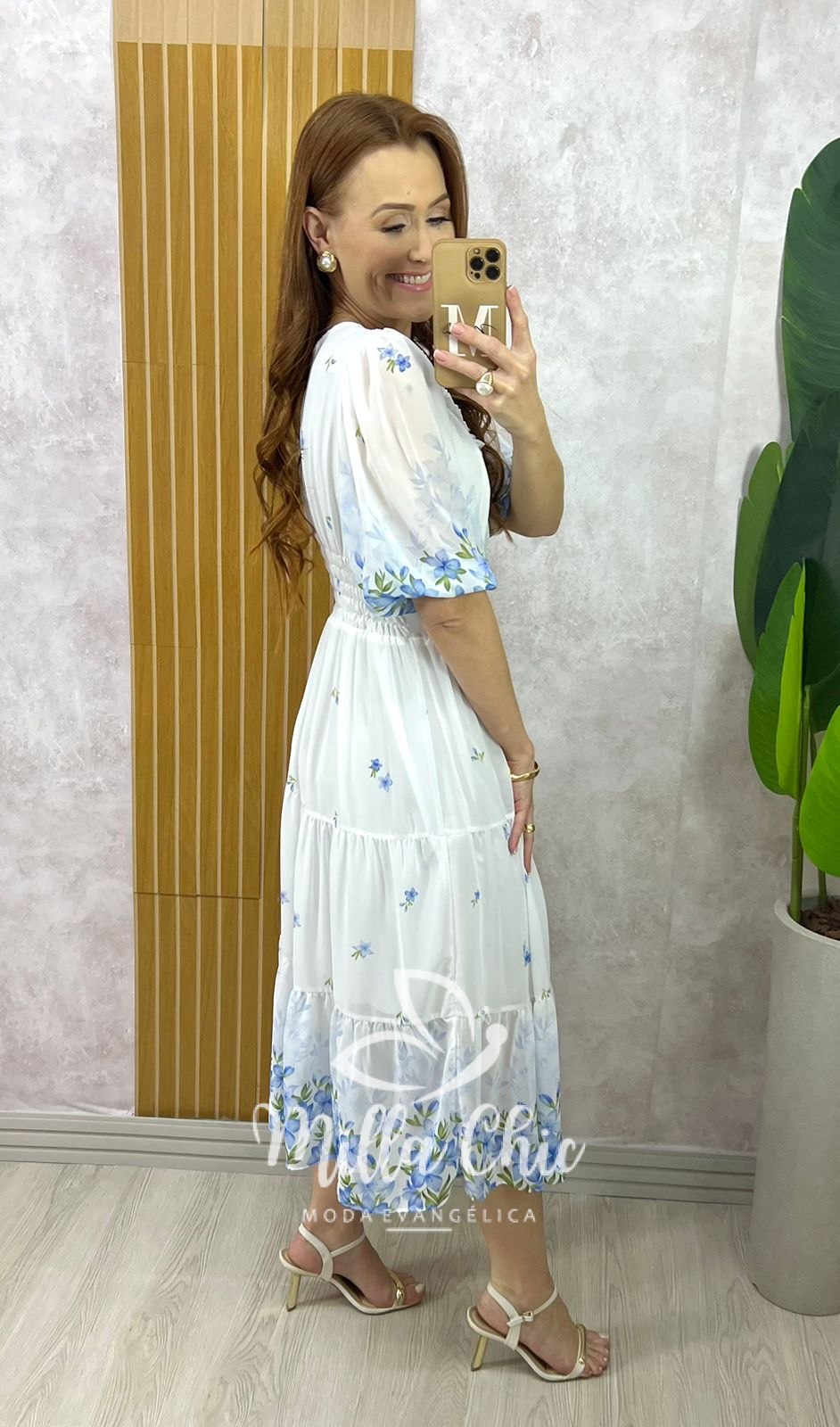 Milla Chic - millachic com br vestido genevive em chiffon azul 3 Vestido Genevive Em Chiffon - Branco - Milla Chic