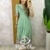 Vestido Genevive Em Chiffon - Verde - Milla Chic