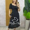 Vestido Geórgia Viscolinho Estampado - Vermelho Poá - Milla Chic