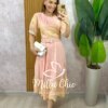 Vestido Guilhermina em Lesie Bordada - Rosa Pó - Milla Chic