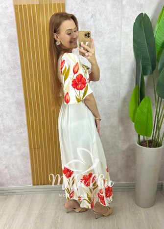 Vestido Laura em Viscosarja - Vermelho - Milla Chic