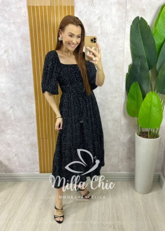 Vestido Melinda Manga Raglan - Azul - Milla Chic