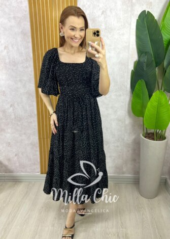 Vestido Melinda Manga Raglan - Azul - Milla Chic