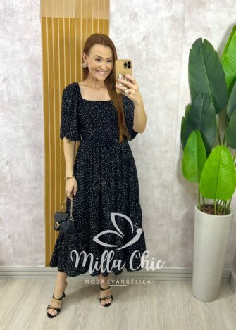 Vestido Melinda Manga Raglan - Azul - Milla Chic