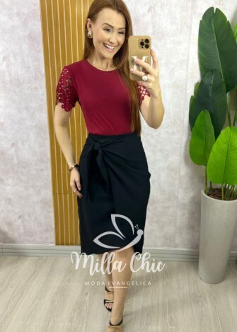 Vestido Melina Manga Princesa - Rosê - Milla Chic