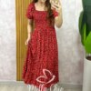 Vestido Melina Manga Princesa - Vermelho - Milla Chic