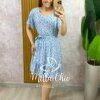 Vestido Noêmia Em Viscolinho - Azul - Milla Chic