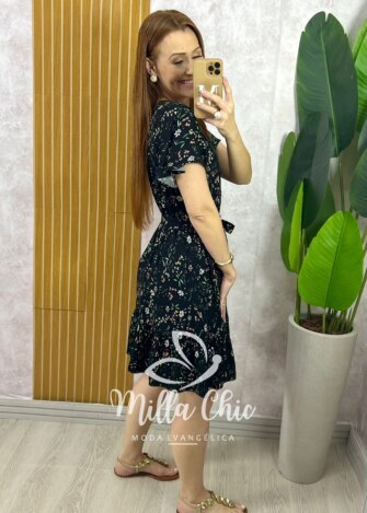 Milla Chic - millachic com br vestido noemia em viscolinho preto 1 Vestido Noêmia Em Viscolinho - Preto - Milla Chic