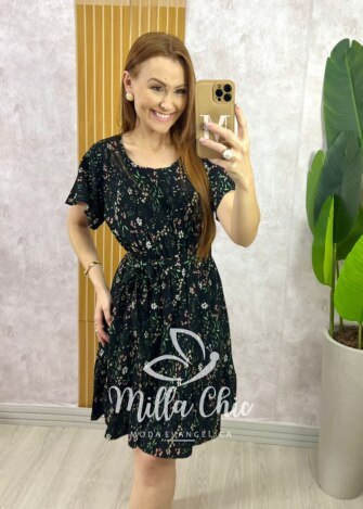 Milla Chic - millachic com br vestido noemia em viscolinho preto 2 Vestido Noêmia Em Viscolinho - Preto - Milla Chic