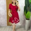 Milla Chic - millachic com br vestido noemia em viscolinho vermelho Vestido Noêmia Em Viscolinho - Vermelho - Milla Chic