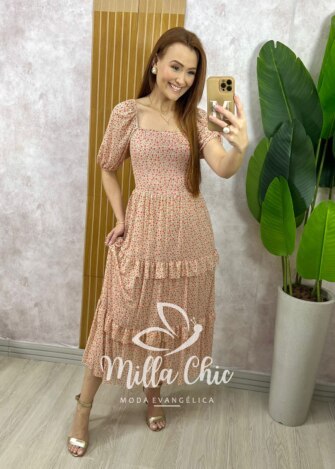 Vestido Paty em Tule - Floral - Milla Chic